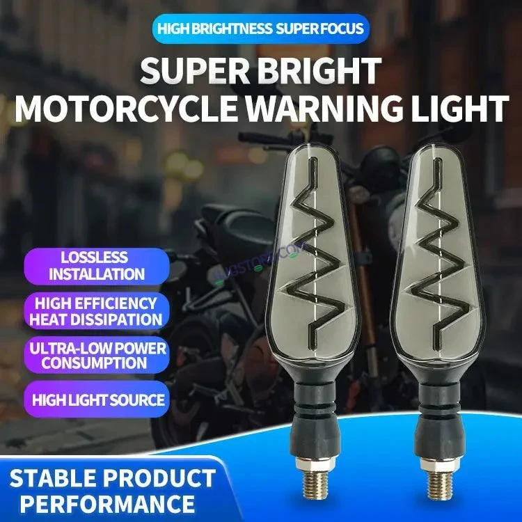 HJG Bike Heartbeat Indicator Waterproof Flexible Blinker Bright LED Indicators Universal For All Bike Models Motorcycle Turn Signal Lights HJG Indicator with DRL Heartbeat Indicator - Image 3