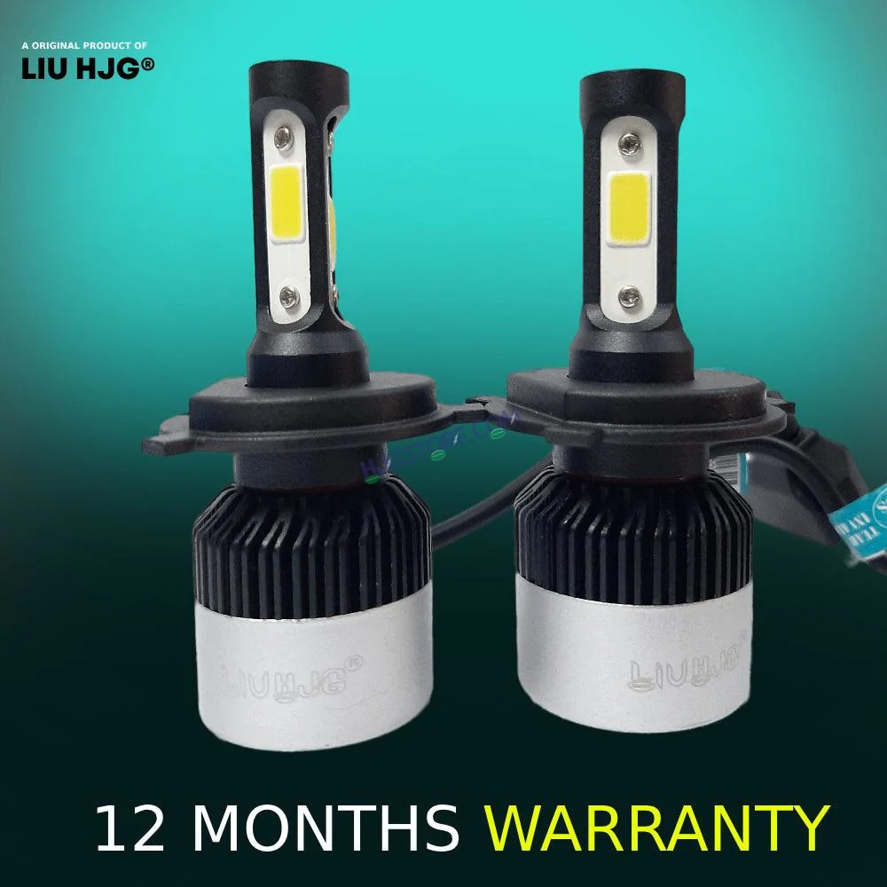 HJG Original Nighteye LED Car Headlight Bulbs with H-4 Fitting COB Chips 6500K White, With 12 months warranty for bike and car (Pack of 2) - Image 3