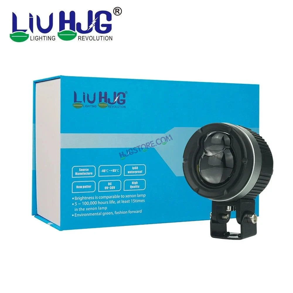 HJG P49 Dual Lens 120W New Model with Power Adaptor Foglight Ultra Wide Dual Intensity LED Driving Fog Lights White/Yellow (2*60W = 120W Total) Universal For All Cars & Bikes - Image 5